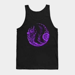 Purple circle floral Tank Top